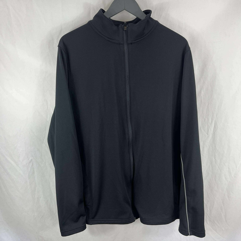 Under Armor Men's Jacket Size XL black Loose Fit EUC Full Zip Extra Large W Logo